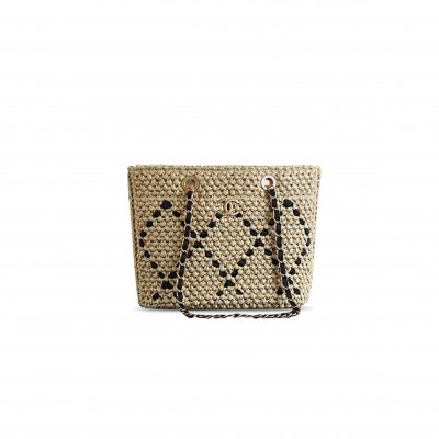 CHANEL WOVEN SHOPPING BAG  (32*23*14cm)